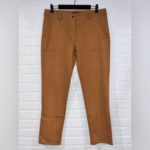 Eileen Fisher 99% Organic Cotton Cozy Stretch Dark Clay Slim Pants